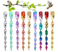 9 Piezas Varillas Reflectantes Repelentes de Pájaros, Espiral de Viento Colorido Reflectante, para Espantar a Las Palomas para Evitar Que Las Aves Protejan Flores y Jardines