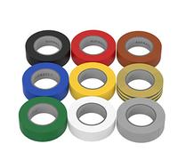 9 rollos VDE cinta aislante eléctrica PVC cinta adhesiva 15mm x 10m DIN EN 60454-3-1 set / surtido de 9 colores