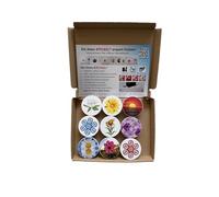 9 unidades Deko-STECKEL® DS-9791 "9 motivos" decorativos enchufes cubierta para enchufes Schuko limpios enchufes enchufe