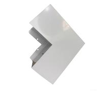 90 Degree Flat Metal Elbow Line Set Cover, 24 Gauge Steel Duct Fitting, Para Mini Split AC Unit Pipe Protection (Blanco)