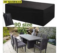 90 tamaños Patio exterior muebles de jardín cubiertas impermeables lluvia nieve fundas para sillas para sofá mesa silla cubierta a prueba de polvo Silver