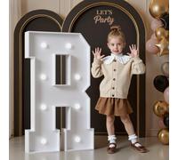 90cm Letras Luminosas Decoración Cumpleaños Bautizo Fiesta, Cumpleaños Feliz Letras Decorativas, Letras LED Aniversario de Boda, La Fiesta de las Letras, Letras Luminosas Grandes, Letra R