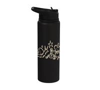 90s Y2K Tea Time Debajo de las estrellas con ratón caracol y gusano Stainless Steel Insulated Water Bottle