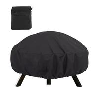 92X51cm 420D Cubierta Redonda para Brasero Impermeable, Funda Barbacoa Redonda, Cubierta para Fogatas Hoguera Brasero, Funda Protectora para Hoguera de Jardín BBQ Exterior, Tela Oxford (92X51cm)