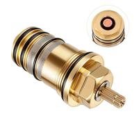 94282000 Unidad de regulación de temperatura en latón - 3/4 pulgadas apto para alcachofa Hansgrohe Ecostat, termostatos de dos y tres orificios
