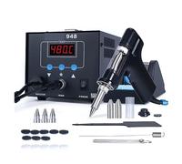 948 Estación de desoldadura de pistola de estaño de succión 90W con apagado automático, pantalla de temperatura precisa variable ºC/°F, suspensión