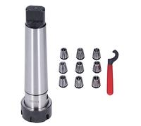 9pcs Soporte de Coleta, Varilla de Extensión de Chuck Collet MTA ER25 Kit de Conjunto de Herramientas para Torno de Fresado CNC, Viene con una Varilla de Extensión 1pc para una