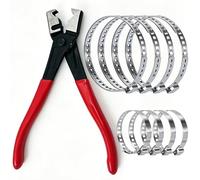9Pcs Tipo R y Clic-R Alicates Abrazaderas Manguera con Abrazaderas Ajustables, Pinzas Mangueras Multipropósito Coches Universal, Herramienta Cuello Apriete Pinde Arranque CV Mantenimiento Automóviles