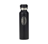 A.C. Milan Cantimplora, Producto Oficial, Botella Thermos Mantiene Caliente 24H, Frío 12H, Térmica (Negro), 0.6 L