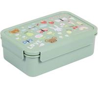 A LITTLE LOVELY COMPANY Bento - Fiambrera Diseños - Fiambrera, caja de almuerzo, caja de desayuno, caja de aperitivos para niños (Turquesa)