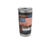 A Pledge A Day Keeps The Commies Away American Flag America Vaso térmico de acero inoxidable de doble pared