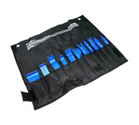 A-PRS11 - Juego de herramientas para molduras de plástico, 11 piezas, palancas de plástico, clips de plástico, cuñas de espejo retrovisor, palancas ranuradas, herramientas de liberación de juntas de