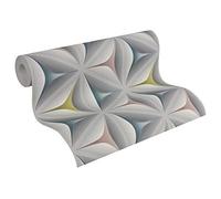 A.S. Création 960422 96042-2 - Papel pintado no tejido Scandinavian 2 con estampado geométrico de estrella, 10,05 m x 0,53 m, color azul, gris y rosa