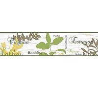 A.S. Création cenefa autoadhesivo Stick Ups amarillo verde blanco 5,00 m x 0,13 m 900111