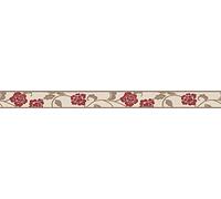 A.S. Création cenefa autoadhesivo Stick Ups beige marrón rojo 5,00 m x 0,05 m 282019