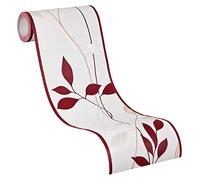 A.S. Création cenefa Avenzio crema rojo 5,00 m x 0,17 m 249630