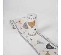 A.S. Création Cenefas Adhesivas Para Los Niños Lovely Kids Chicken Party 5.00 m x 0.155 m Gris Blanco Crema Fabricado en Alemania 403727