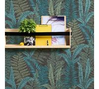 Livingwalls Papel pintado no tejido Famous Garden 393473 – 10,05 m x 0,53 m, negro y verde