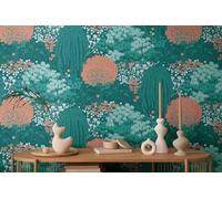 A.S. Création Famous Garden 393503 - Papel pintado no tejido (10,05 m x 0,53 m), diseño de bosque, color naranja y verde