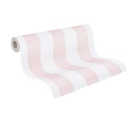 A.S. Création Lilly & Luis papel pintado no tejido a rayas en crema, rosa - papel pintado decorativo 10,05 x 0,53 m - 770782