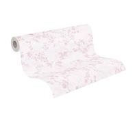 A.S. Création Lilly & Luis papel pintado no tejido con motivo para niños en crema, rosa - papel pintado con ramas 10,05 x 0,53 m - 770791