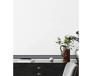 A.S. Création Moderno cenefa autoadhesiva, negro, plata, meandro metálico 383921 5,00 m x 0,10 m, fabricado en Alemania