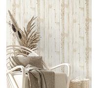 A.S. Création Natural Living 385021 - Papel pintado (10,05 x 0,53 m), color beige y blanco