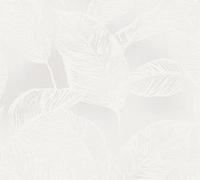 A.S. Création Natural Living 386632 - Papel pintado (10,05 x 0,53 m, fabricado en Alemania), color gris y blanco