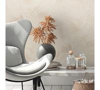 A.S. Création Natural Living 386633 - Papel pintado (10,05 x 0,53 m, fabricado en Alemania), color beige y blanco