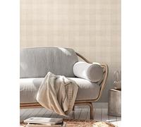 A.S. Création Natural Living 386643 - Papel pintado (10,05 x 0,53 m), diseño de cuadros, color beige