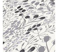 A.S. Création Papel pintado Floral Gris, Blanco, Negro, Attractive 2 388473 - Papel pintado de flores (10,05 m x 0,53 m), fabricado en Alemania