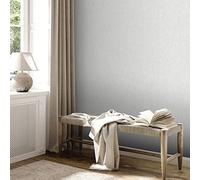 A.S. Création Papel pintado liso, gris claro, plateado, Attractive 2 390301, 10,05 m x 0,53 m, fabricado en Alemania