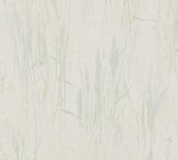 A.S. Création papel pintado no tejido con diseño de hierbas en crema, azul, verde - papel pintado con motivo vegetal natural 10,05 m x 0,53 m - 790945