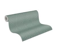 A.S. Création Papel pintado no tejido con efecto 3D - Papel pintado gráfico de alta calidad 399375 en azul, verde, marrón, blanco - Papel pintado de fieltro con aspecto 3D - Fabricado en Alemania