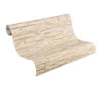 A.S. Création Papel Pintado no tejido - Papel de Pared de Aspecto de Piedra en Beige y Crema - Papel Pintado para Diferentes Espacios - Papel Pintado de Pared en 10,05 m x 0,53 m