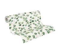 A.S. Création Papel pintado floral Verde y Blanco para varios espacios 10,05 m x 0,53 m