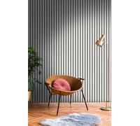 Livingwalls Papel pintado tejido-no tejido panel mural efecto metalizado 0,53x10,05 m negro/plata