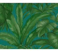 A.S. Création Papel pintado Versace Papel Pintado De La Selva Papel pintado tejido no tejido 10.05 m x 0.70 m Verde Azul Fabricado en Alemania 962406 96240-6