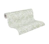 A.S. Création PintWalls papel pintado no tejido con motivo de hojas en verde, blanco, crema - papel pintado decorativo 10,05 x 0,53 m - 397472