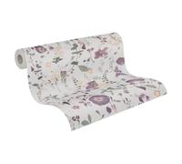A.S. Création PintWalls papel pintado no tejido con motivo de hojas en verde, morado, beige - papel pintado decorativo 10,05 x 0,53 m - 397462