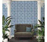 A.S. Création The Wallcover 385601 Vintage 8,40 x 0,53 m, azul, blanco, 8,40 m x 0,53 m = 4,24 m²