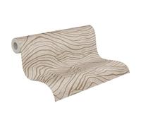 A.S. Création WTD 395071 - Papel pintado para pared (10,05 x 0,53 m, 10,05 m x 0,53 m), diseño 3D, color beige y dorado