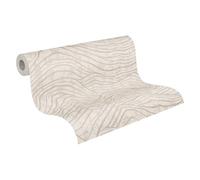A.S. Création WTD 395072 - Papel pintado para pared (10,05 x 0,53 m, 10,05 m x 0,53 m), diseño 3D, color blanco y plateado