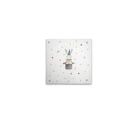 A.S. Création WTD DD129386 - Lienzo decorativo para habitación infantil (40 x 40 cm), diseño de conejo mágico de circo, color azul
