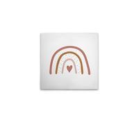 A.S. Création WTD DD132709 - Lienzo decorativo para habitación infantil (50 x 50 cm), diseño de arcoíris y rosa, color blanco y marrón