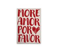 A.S. Création WTD DD133017 More Amor por Favor - Lienzo decorativo (60 x 90 cm), color beige y rojo