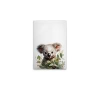 A.S. Création WTD - Lienzo decorativo para pared (50 x 75 cm), diseño de koala, color blanco y verde