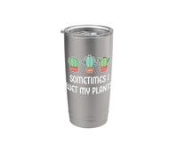 A veces mojo mis plantas, divertido jardinero de plantas de cactus para jardín Vaso térmico de acero inoxidable de doble pared