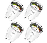 A1Z Enchufe Inteligente ZigBee con Monitorización Energética, 10A, Control Remoto, Control por Voz, Temporizador y Programación, Compatible con Alexa, Google Home, Requiere Hub ZigBee, Pack de 4