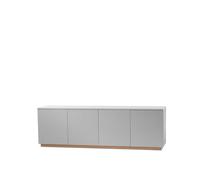 A2 Aparador Beam Gris claro. base de roble aceitado blanco
